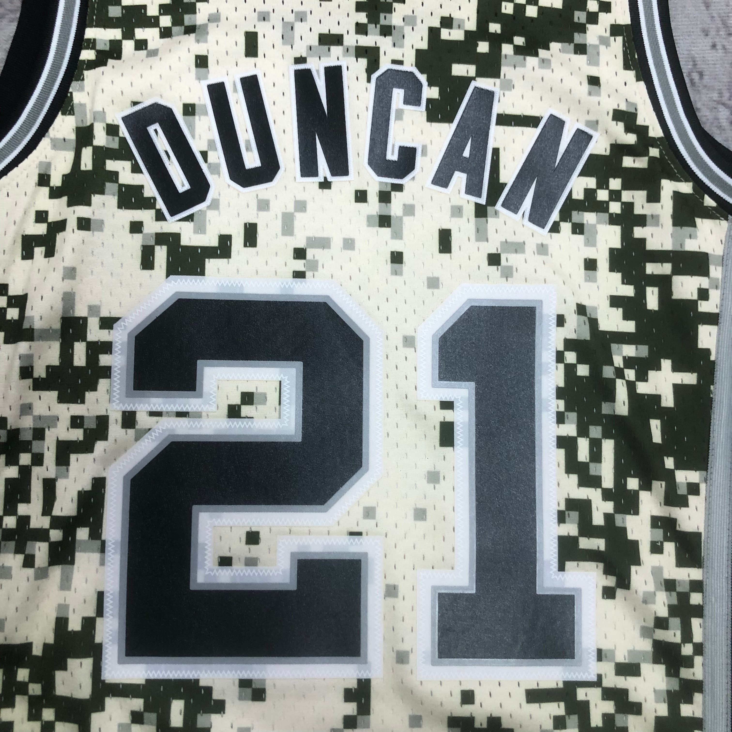 MN Jersey San Antonio Spurs 13-14 Season Camouflage No. 21 Duncan