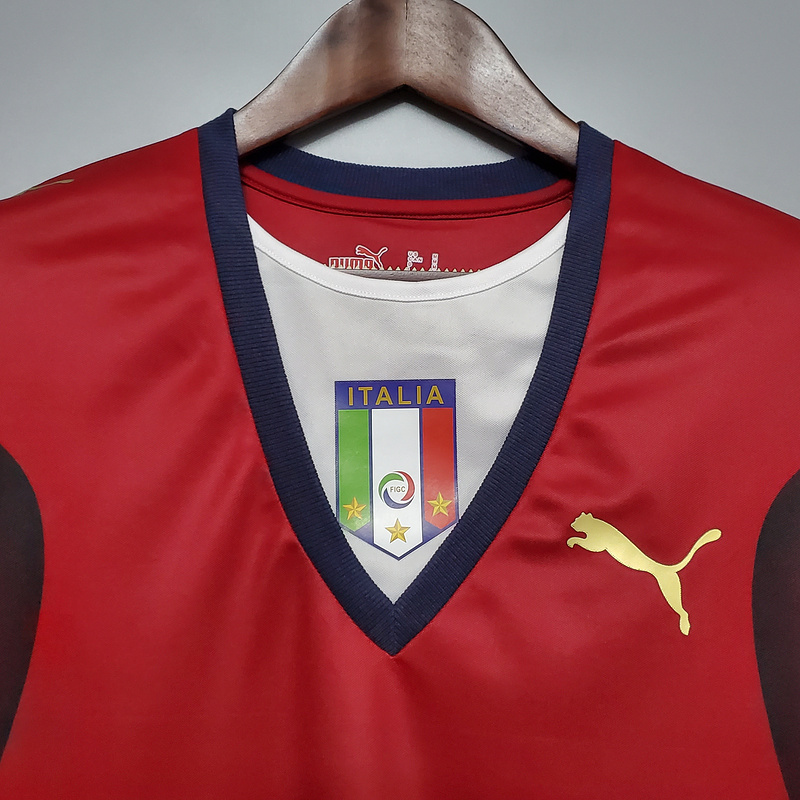 Retro 2006 Italy Red BUFFON  Football jersey retro