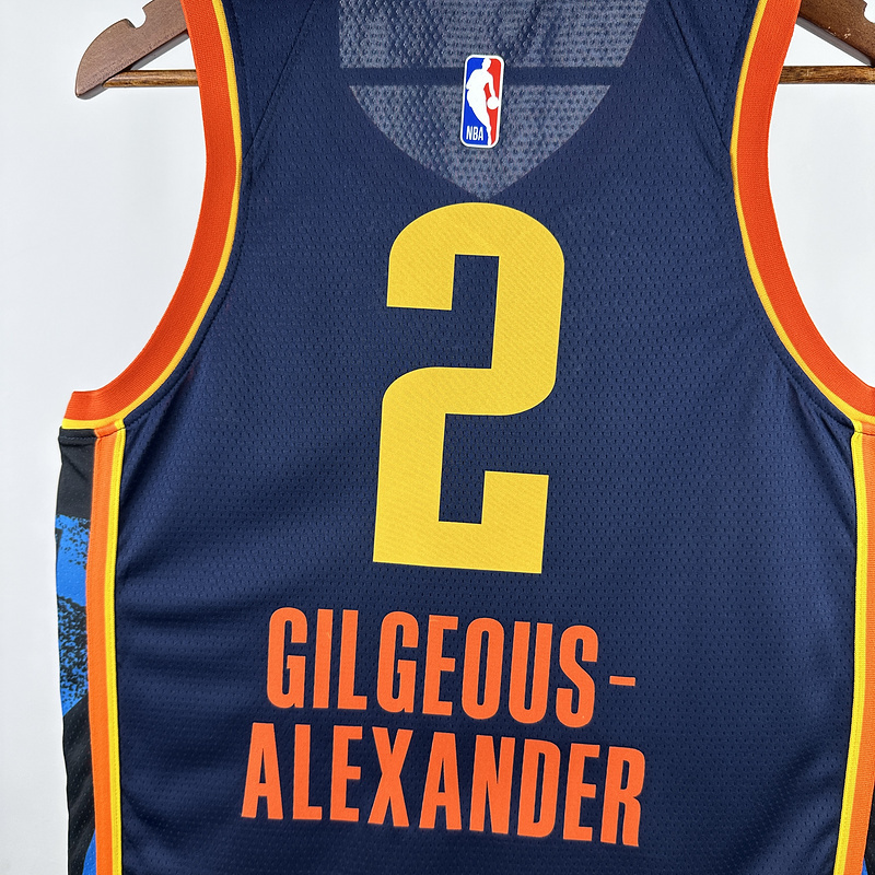 2025 NBA Oklahoma City Thunder 2 GILGEOUS-ALEXANDER Basketball Jersey