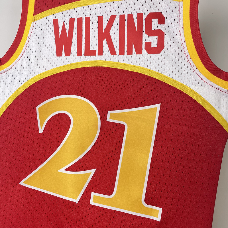 1986-87 NBA Atlanta Hawks (21 WILKINS) Basketball Jersey
