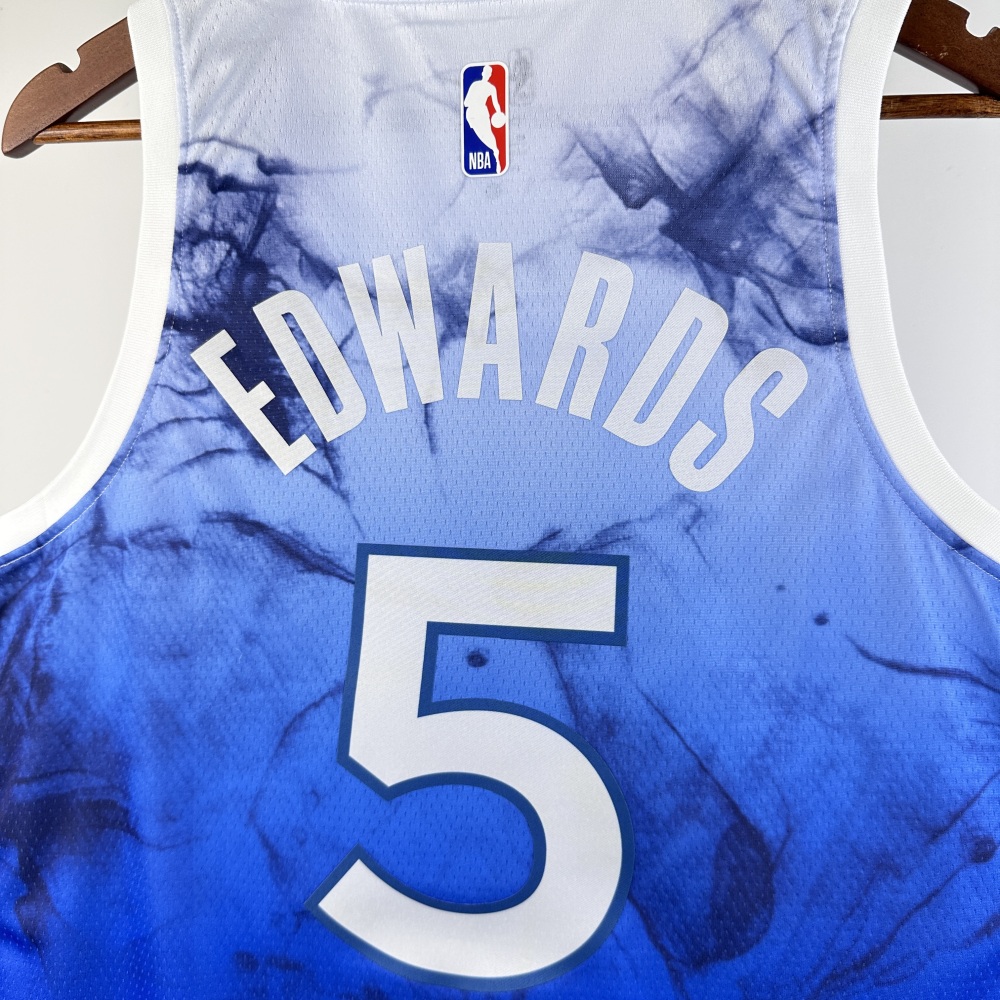 2024 NBA Minnesota Timberwolves 5 Edwards Basketball Jersey