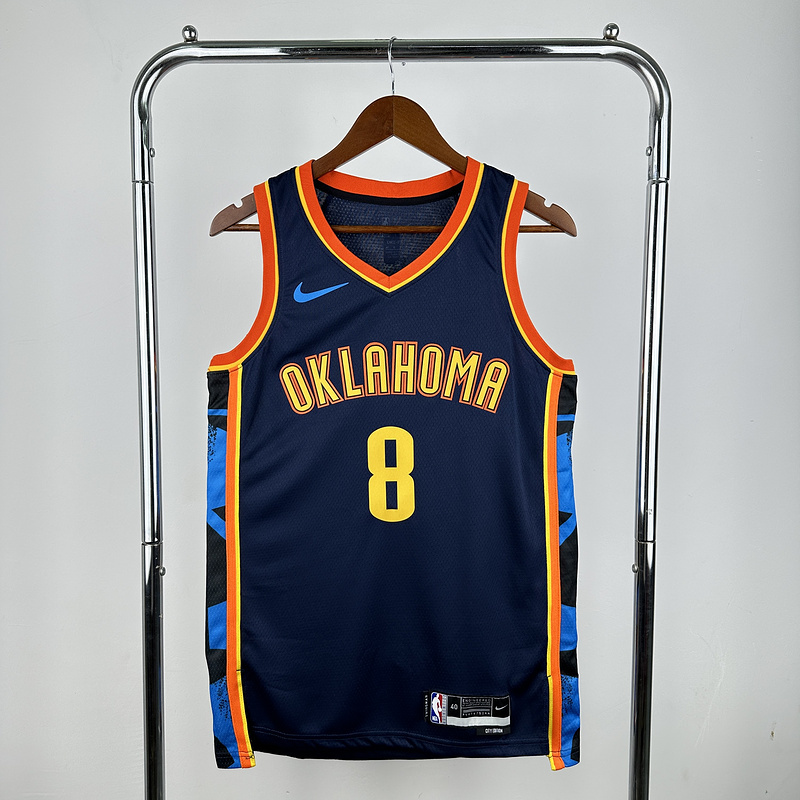 2025 NBA Oklahoma City Thunder 8 WILLIAMS Basketball Jersey