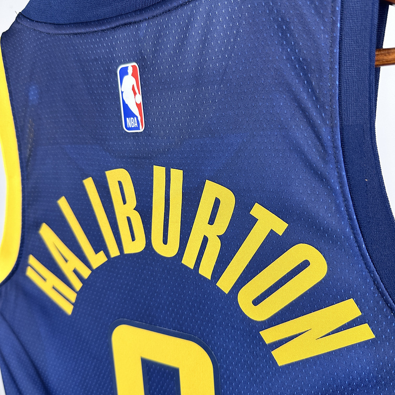 2018 NBA Indiana Pacers 0 HALLIBURTON Basketball jersey
