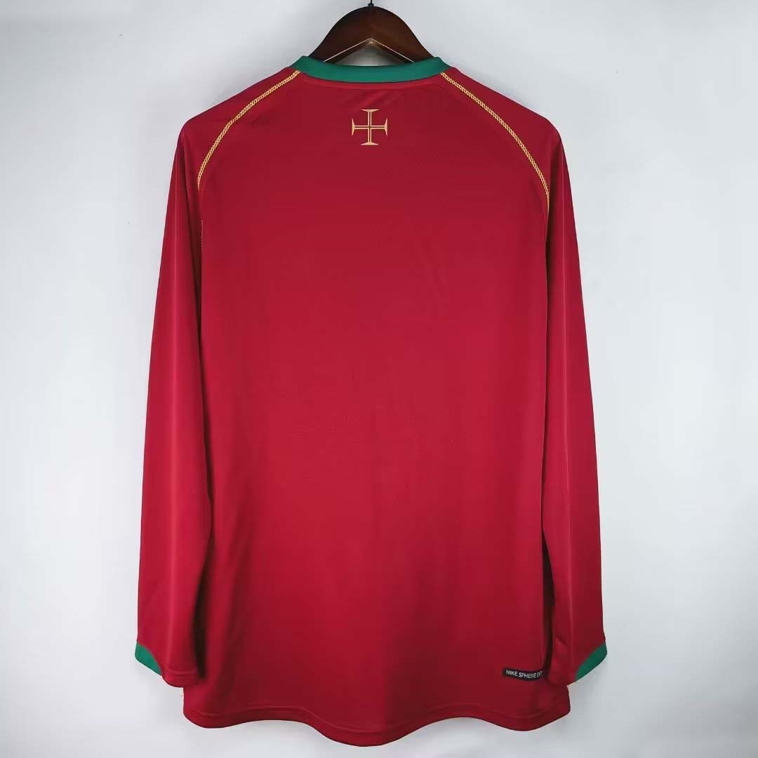 Retro 2006 Portugal Long Sleeve Home football jersey Retro