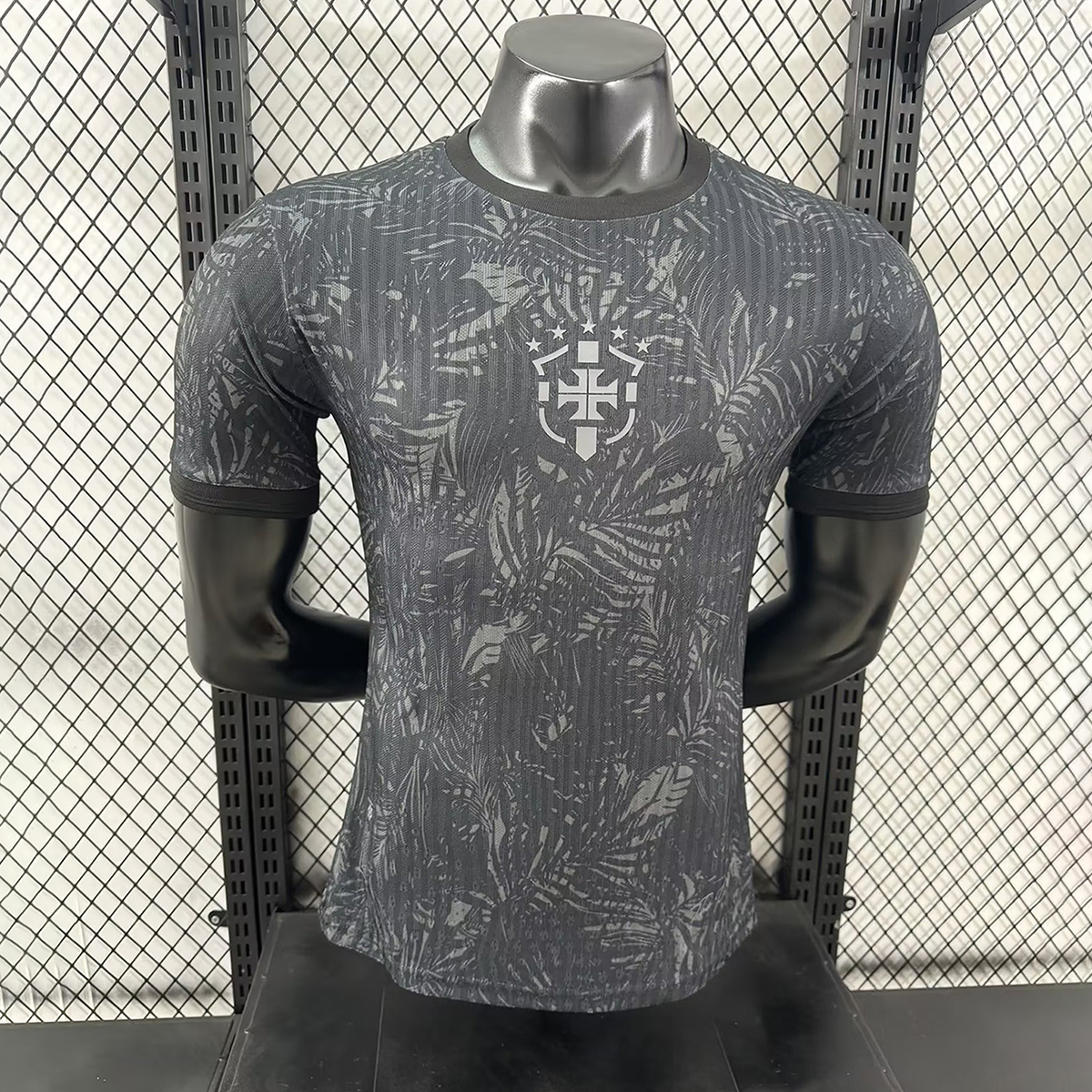 Player 2024-25 Brazil Black Grey Football jersey