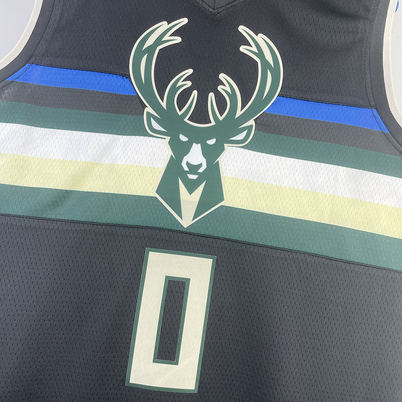 2021 NBA Milwaukee Bucks (0 LILLARD) Basketball Jersey