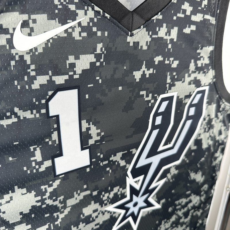 2021 NBA San Antonio Spurs 1 WEMBANYAMA Basketball Jersey