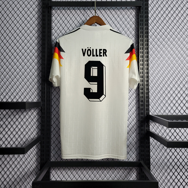 Retro 1990 Germany Home + 9#VOLLER 10#MATTHAUS Football jersey retro