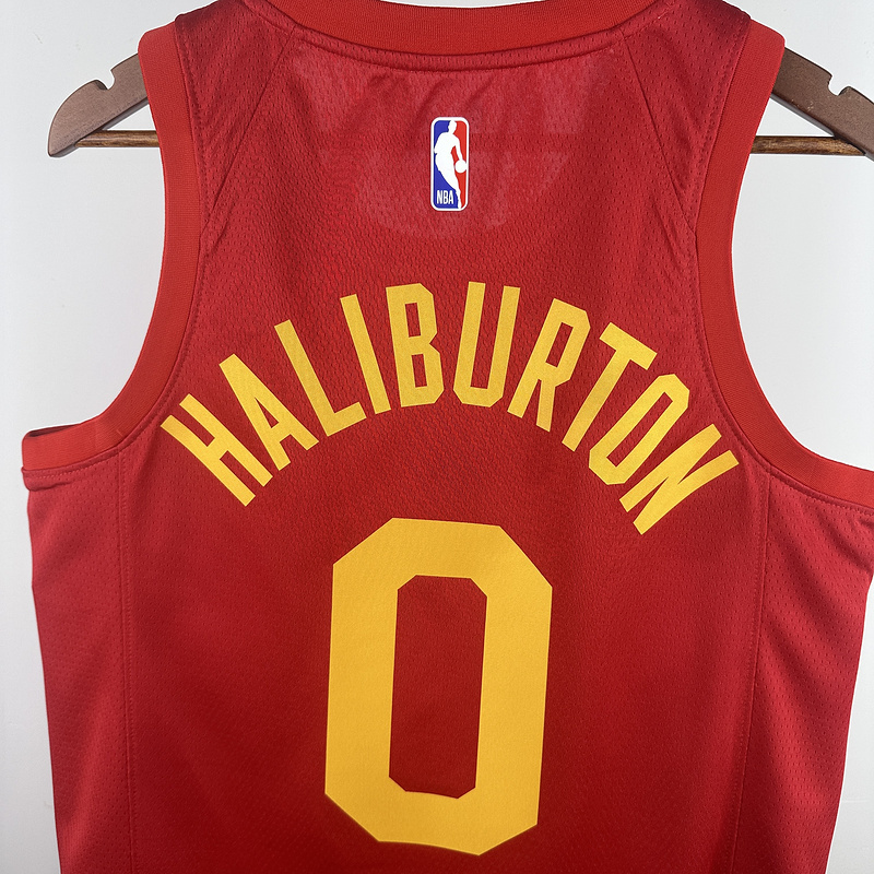2019 NBA Indiana Pacers 0 HALLIBURTON Basketball jersey