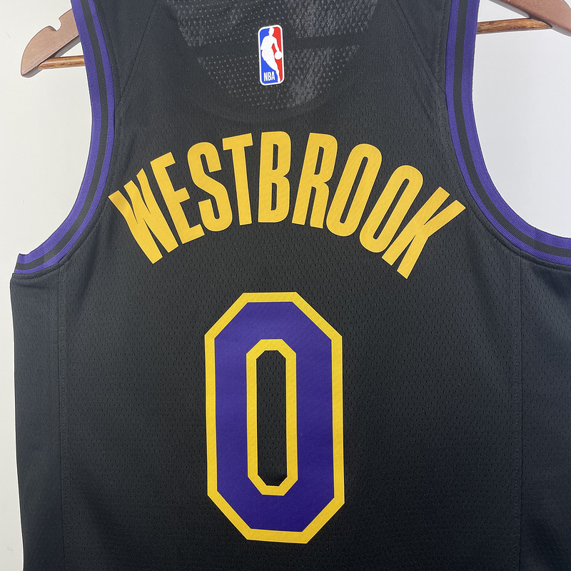 2024 NBA Lakers 0 WESTBROOK Basketball Jersey