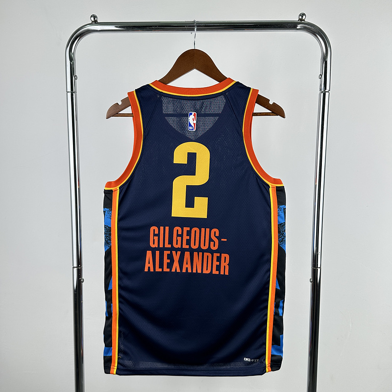 2025 NBA Oklahoma City Thunder 2 GILGEOUS-ALEXANDER Basketball Jersey