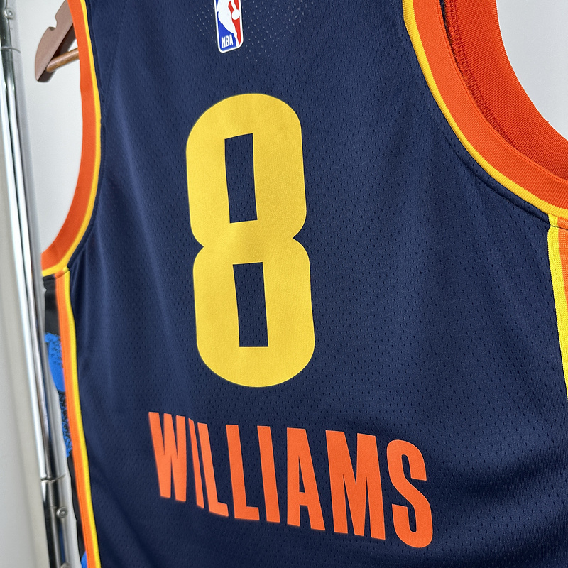 2025 NBA Oklahoma City Thunder 8 WILLIAMS Basketball Jersey