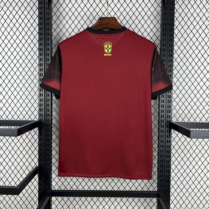 2025-26 Brazil season Jordan black and red special edition Football jersey