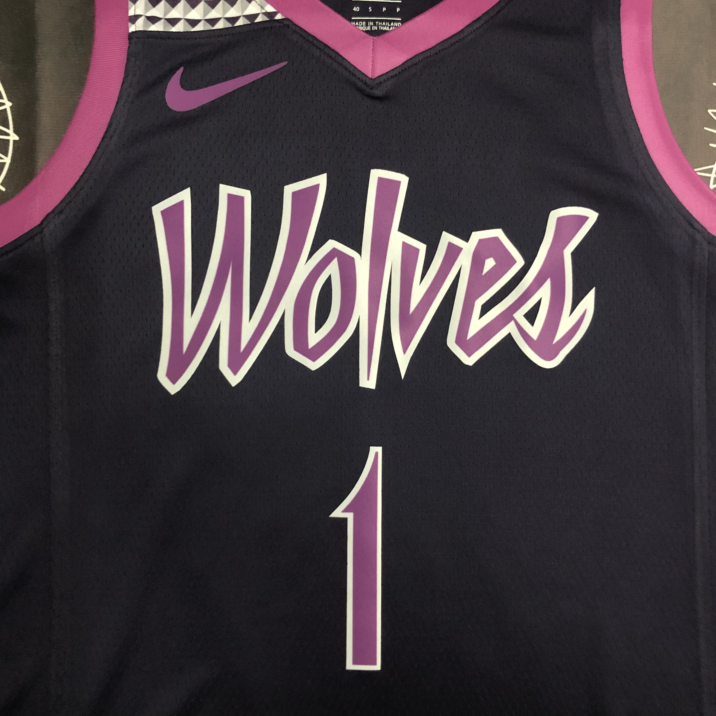 NBA Minnesota Timberwolves 1 Edwards Basketball Jersey