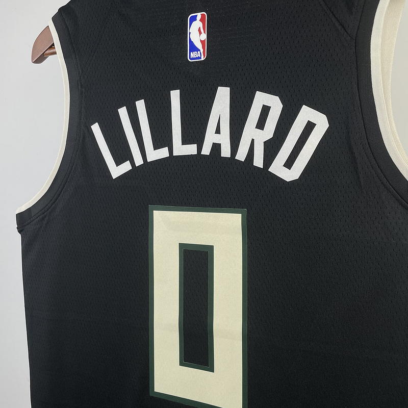 2021 NBA Milwaukee Bucks (0 LILLARD) Basketball Jersey