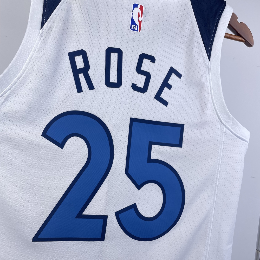 2023 NBA Minnesota Timberwolves 25 Rose Basketball Jersey