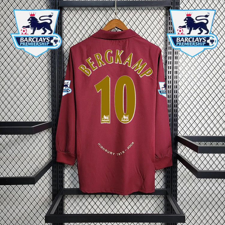 Retro 2005-06 Arsenal Home BERGKAMP ADAMS HENRY  Football jersey retro