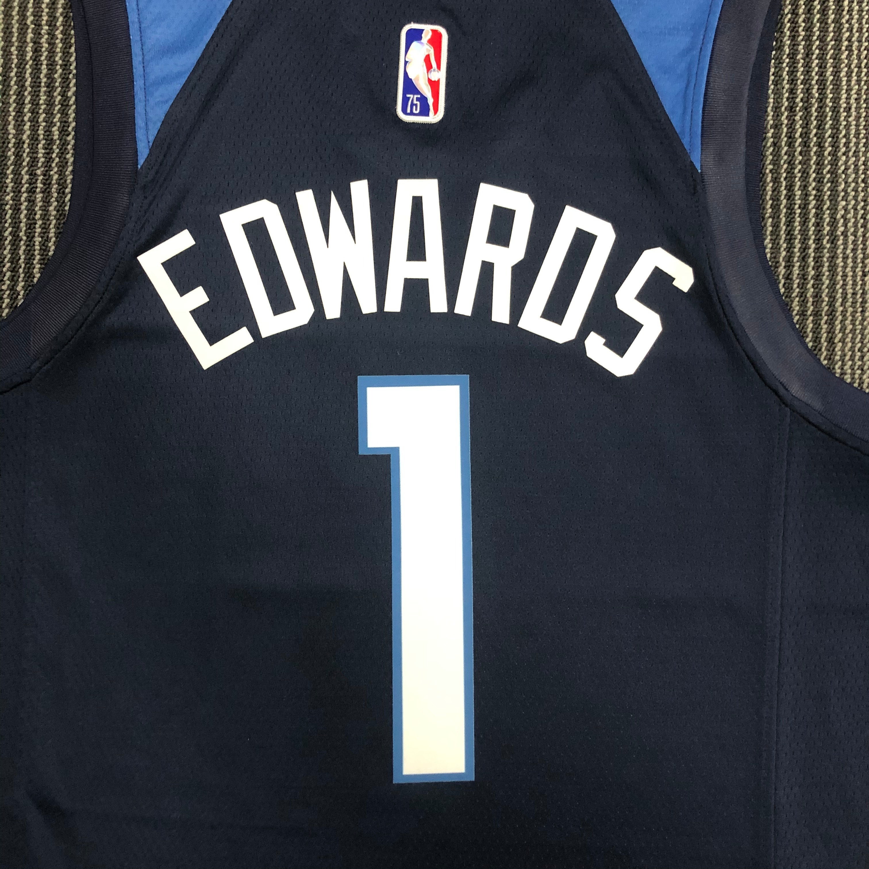 NBA 75th Anniversary Minnesota Timberwolves 1 Edwards Basketball Jersey