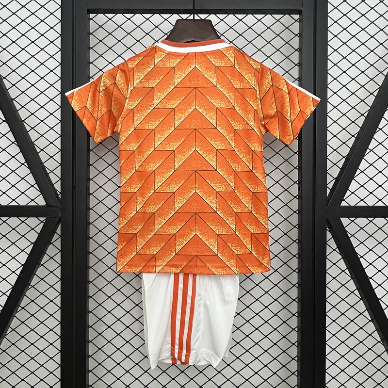 Retro kids 1988 KIDS Netherlands Home Football jersey retro