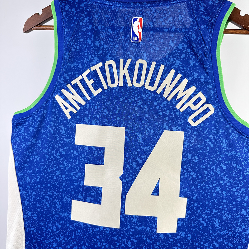 2024 NBA Milwaukee Bucks (34 ANTETOKOUNMPO) Basketball Jersey