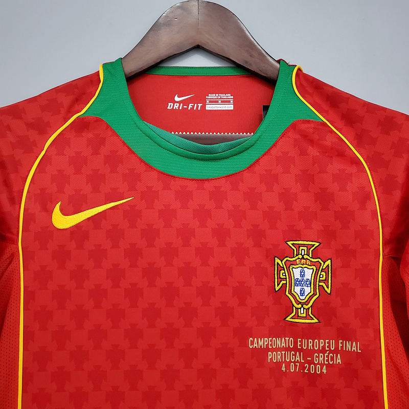 Retro 2004 Portugal home FIGO F.COUTO C.RONALDO RUI COSTA Football jersey retro