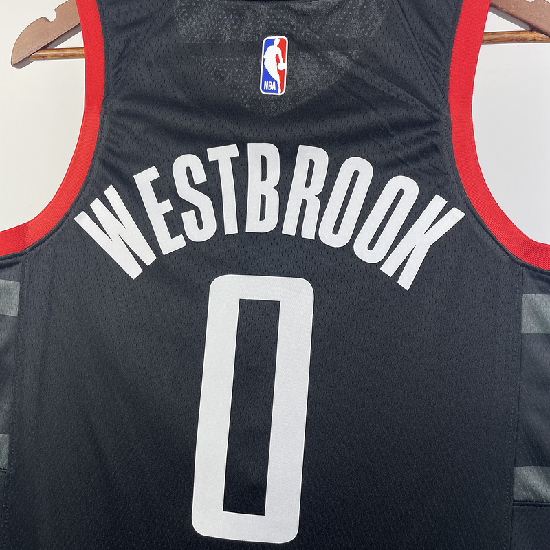 2024 NBA Houston Rockets 0 WESTBROOK Basketball Jersey