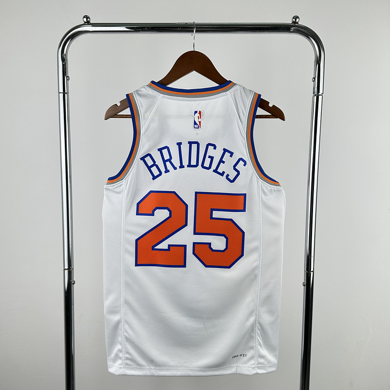 2025 NBA New York Knicks 25 BRIDGES Basketball Jersey