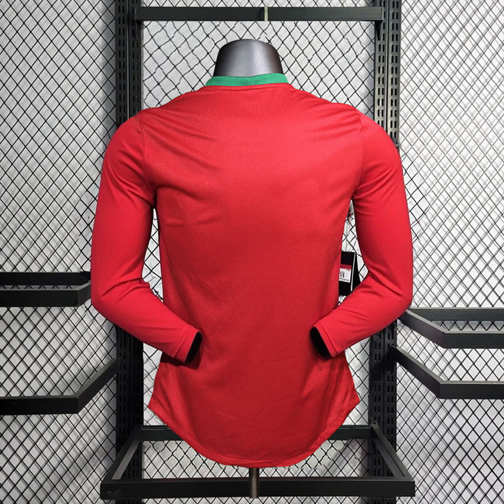 Retro Player 2012 Portugal Home Long Sleeve Football jersey retro