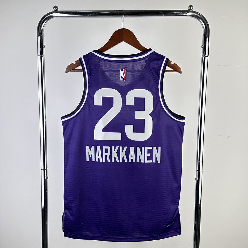 2024 NBA Utah Jazz 23 MARKKANEN Basketball Jersey