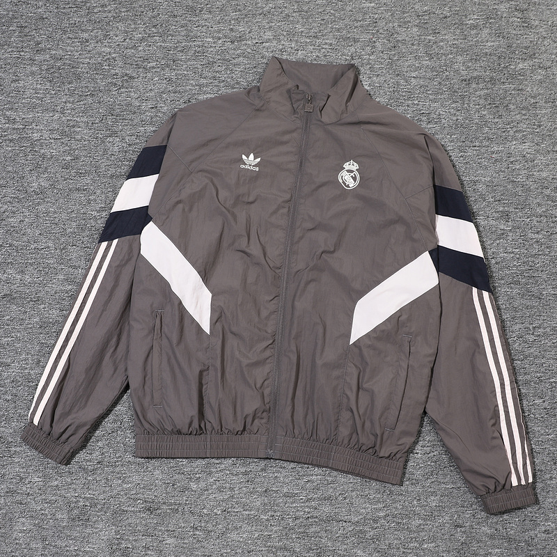 2024 Real Madrid Trefoil Windbreaker Spring and Autumn Set Retro