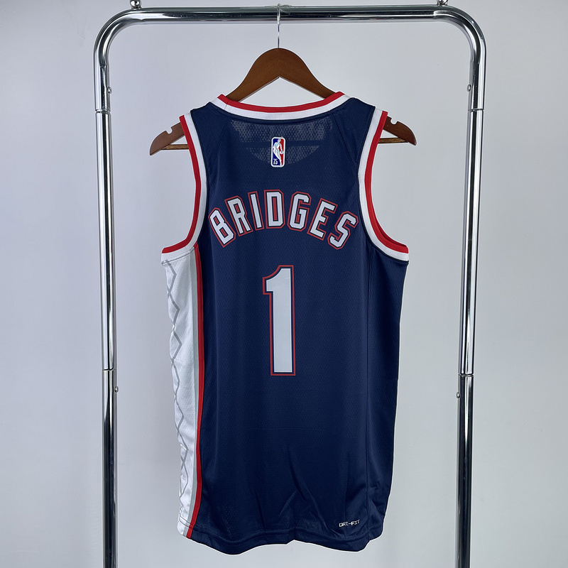 2022 NBA Brooklyn Nets (1 BRIDGES) Basketball Jersey