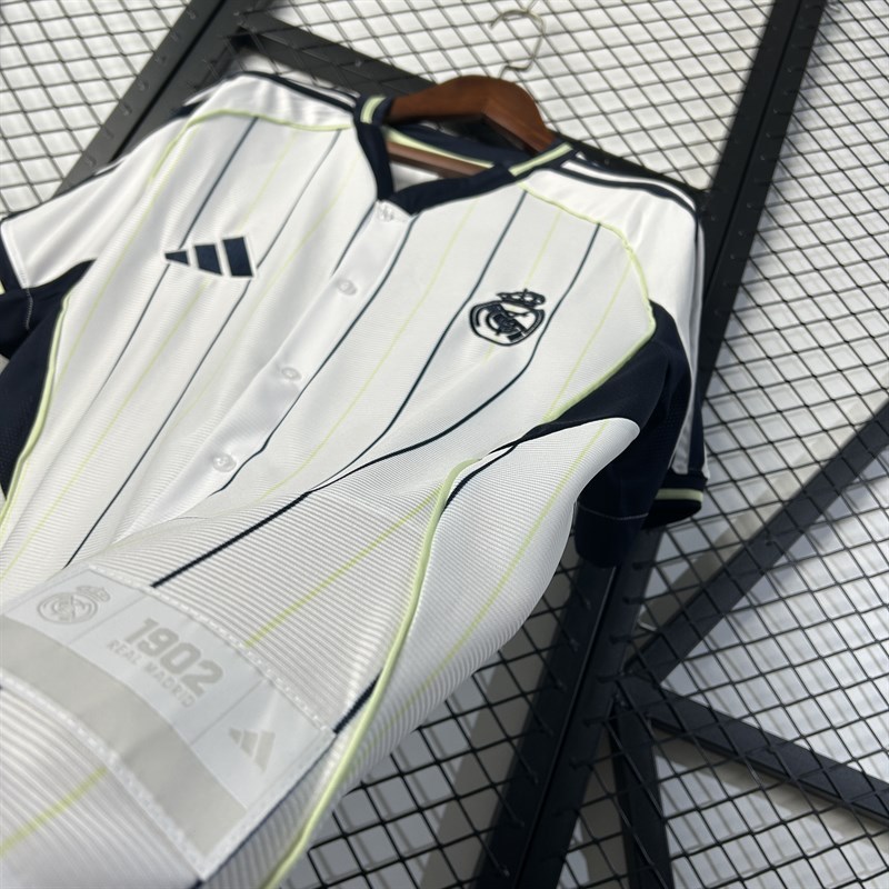 2025-26 Real Madrid Baseball uniform Football jersey