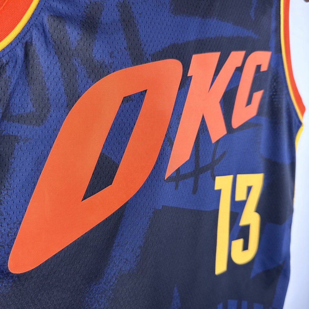 2024 NBA Oklahoma City Thunder 13 George Basketball Jersey