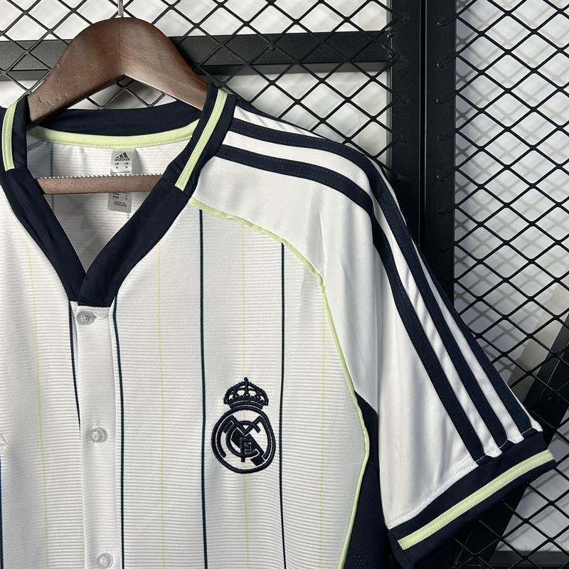 2025-26 Real Madrid Baseball uniform Football jersey