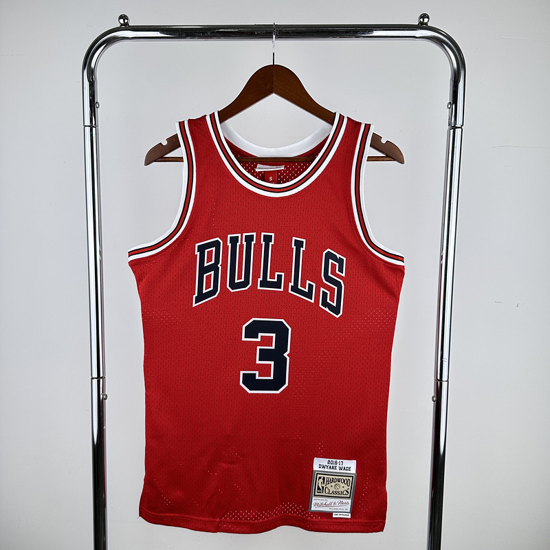 2016-17 NBA Chicago Bulls 3 WADE Basketball Jersey