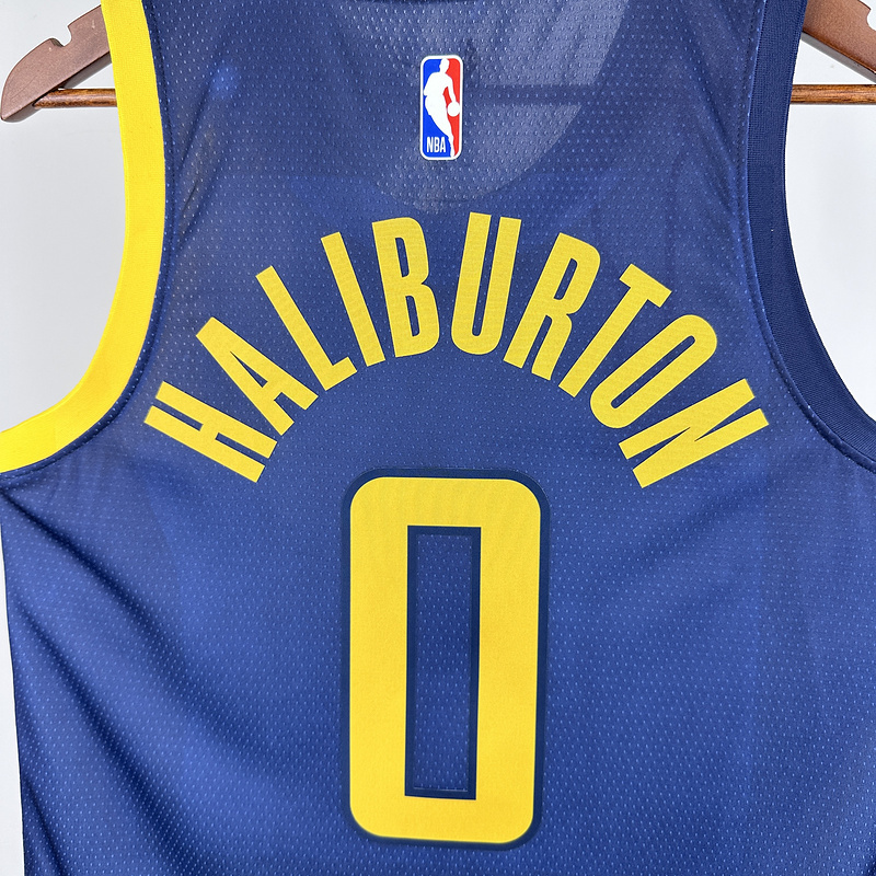 2018 NBA Indiana Pacers 0 HALLIBURTON Basketball jersey