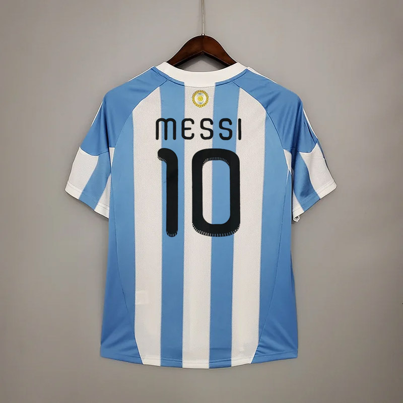 Retro 2010 Argentina home MESSI Football jersey retro