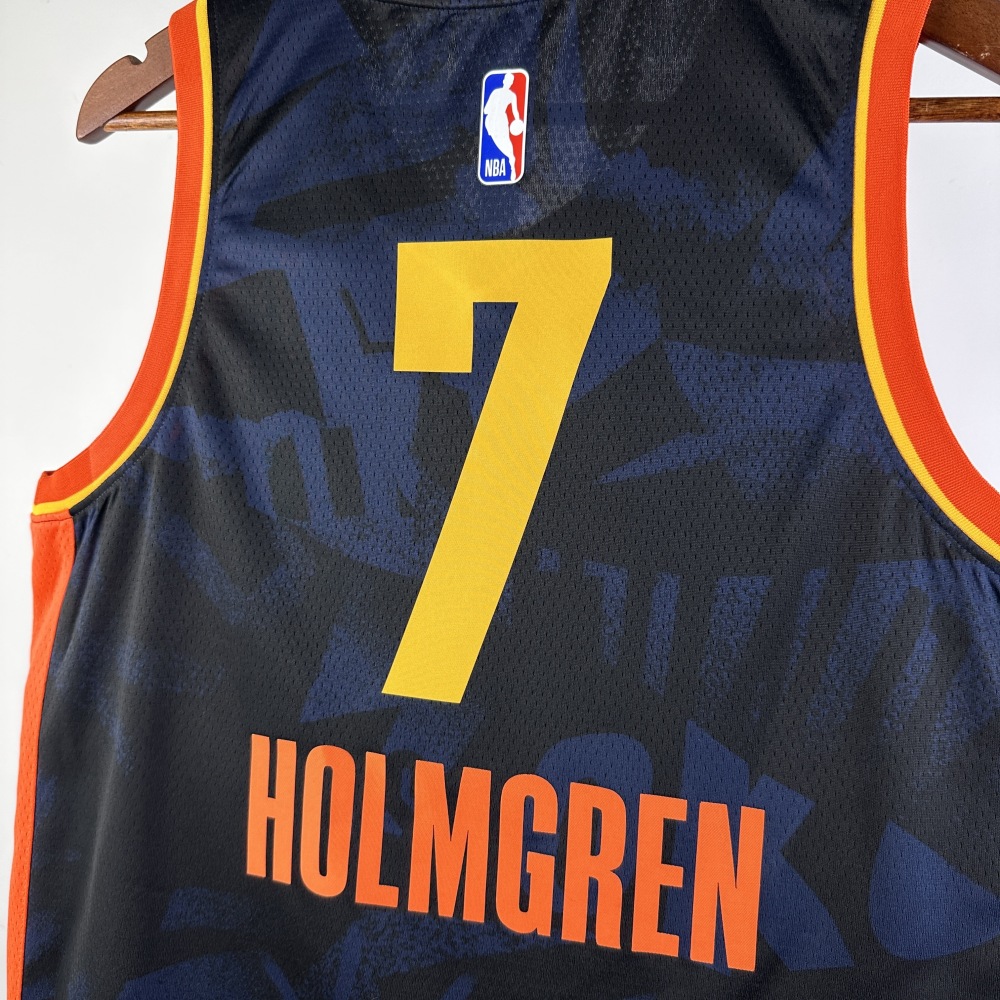 2024 NBA Oklahoma City Thunder 7 Homgren Basketball Jersey
