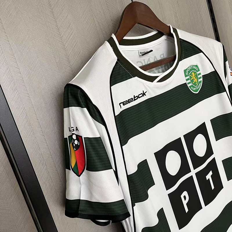2001-03 Retro Sporting Lisbon Home Football Shirt 1:1 Thai Quality
