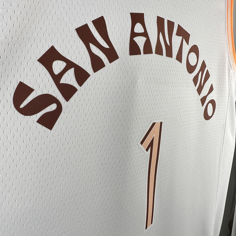 2024 NBA San Antonio Spurs 1 WEMBANYAMA Basketball Jersey