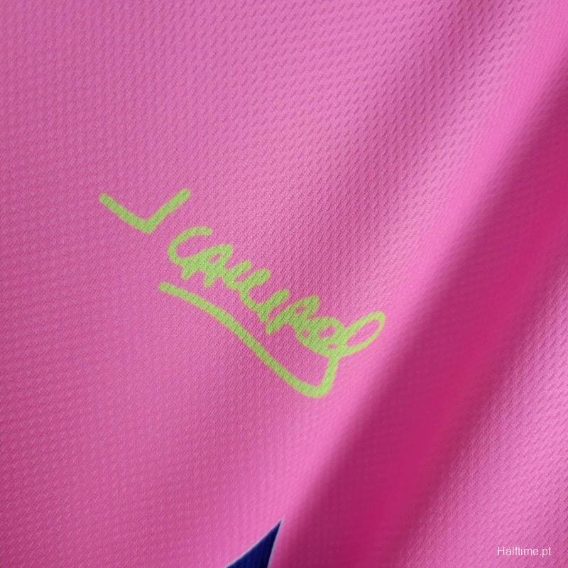 Retro 1992-93 Mexico Goalkeeper CAMPOS 1 Home Pink Football jersey retro