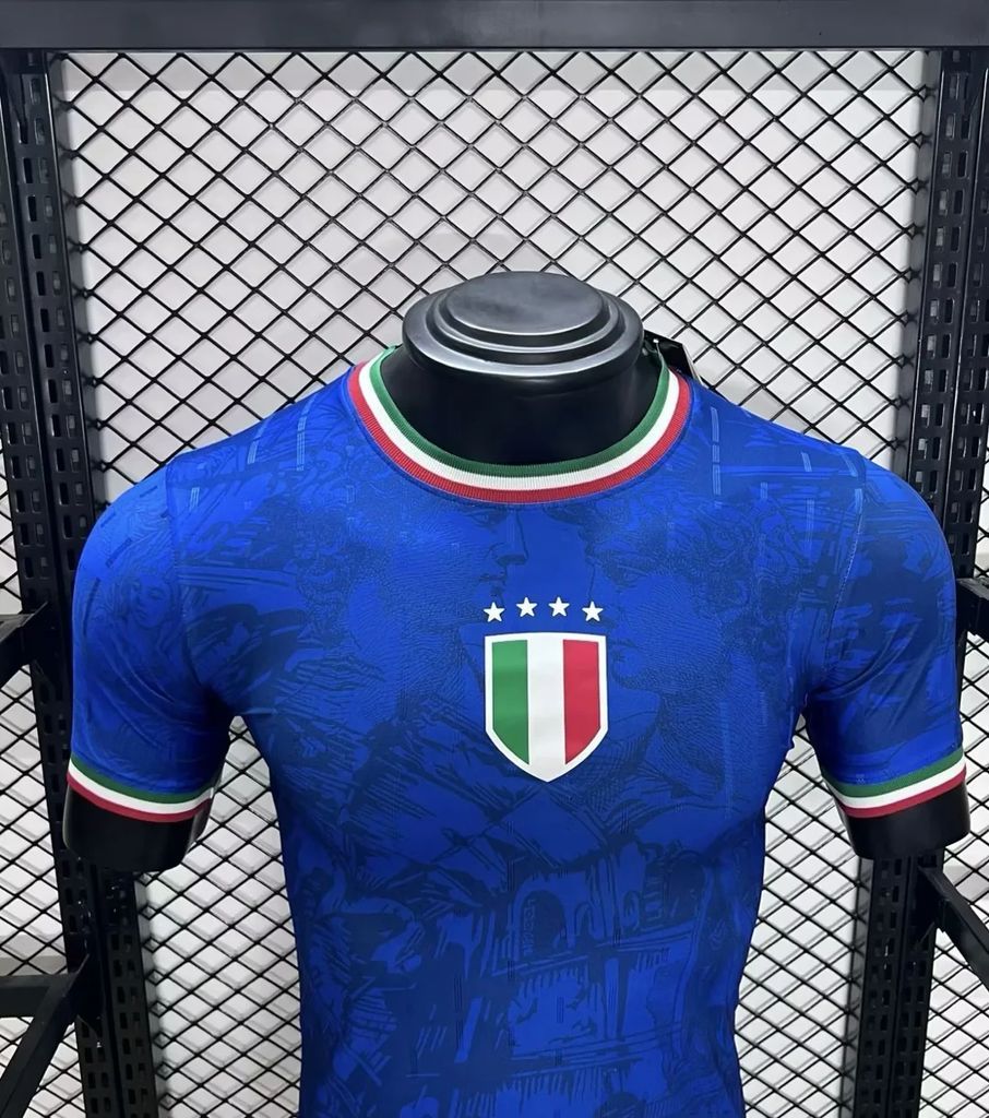 Player 2024-25 Italy Euro Blue co-branded version football jersey