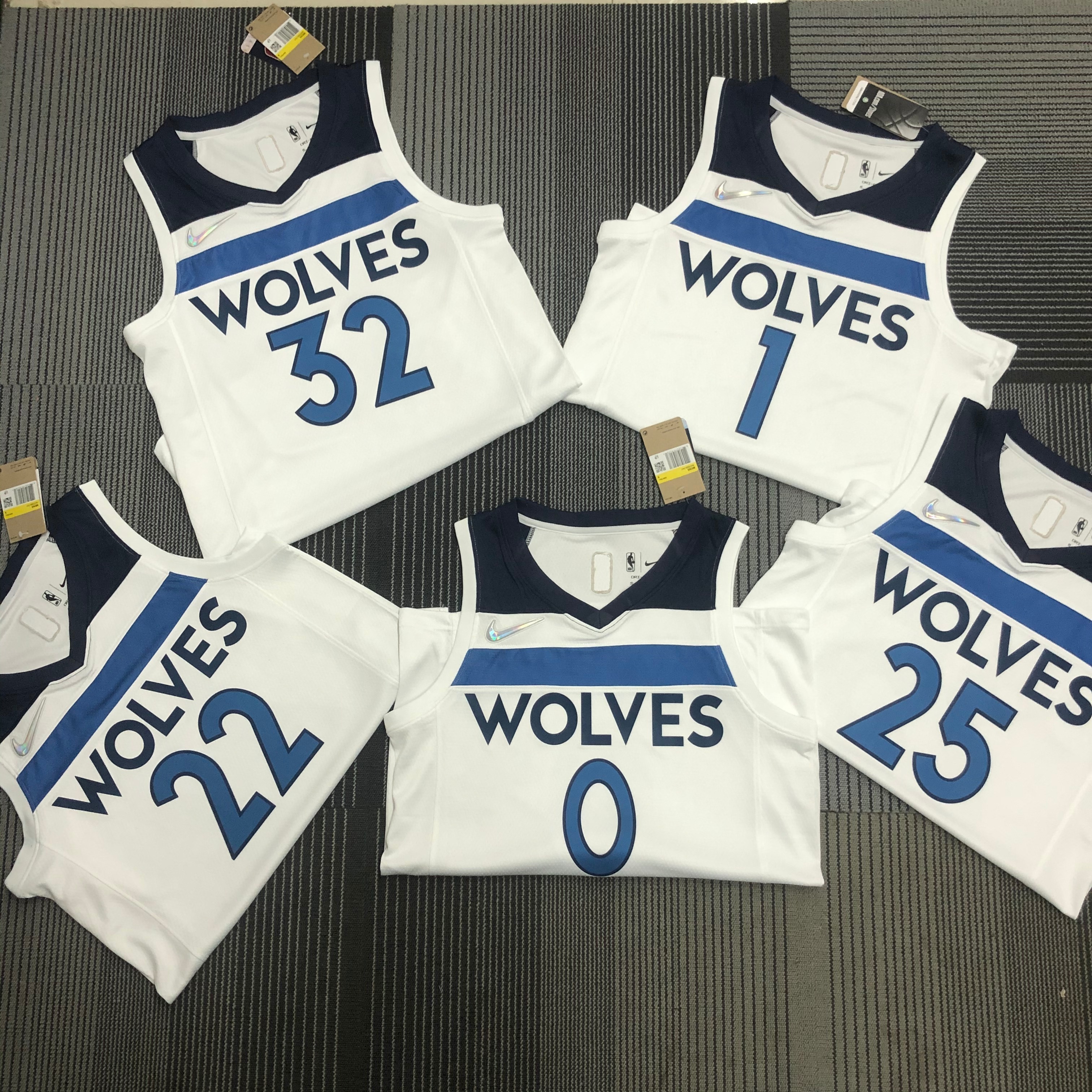 NBA 75th Anniversary Minnesota Timberwolves 0 Russell Basketball Jersey