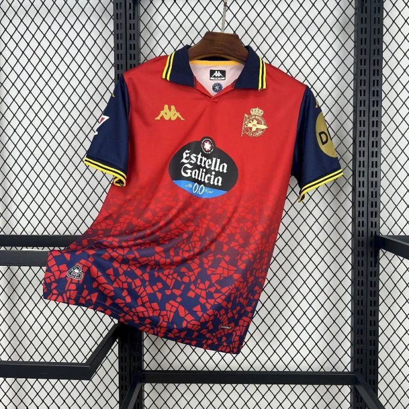 2025-26 Deportivo La Coruna Away Red Football jersey
