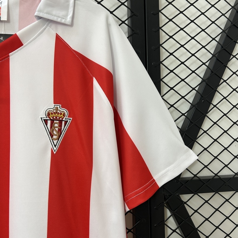 Retro 1986-87 Sporting Gijon Home Football jersey retro
