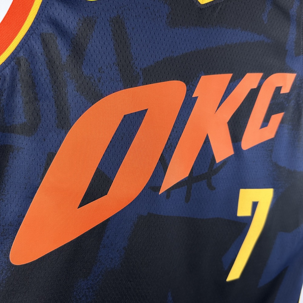 2024 NBA Oklahoma City Thunder 7 Homgren Basketball Jersey