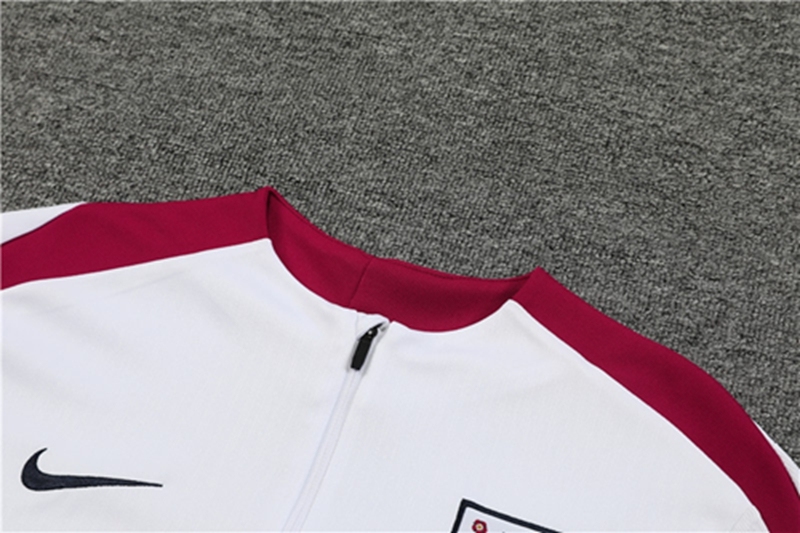 2024-25 England White【Player】 Long Sleeve Training Suit