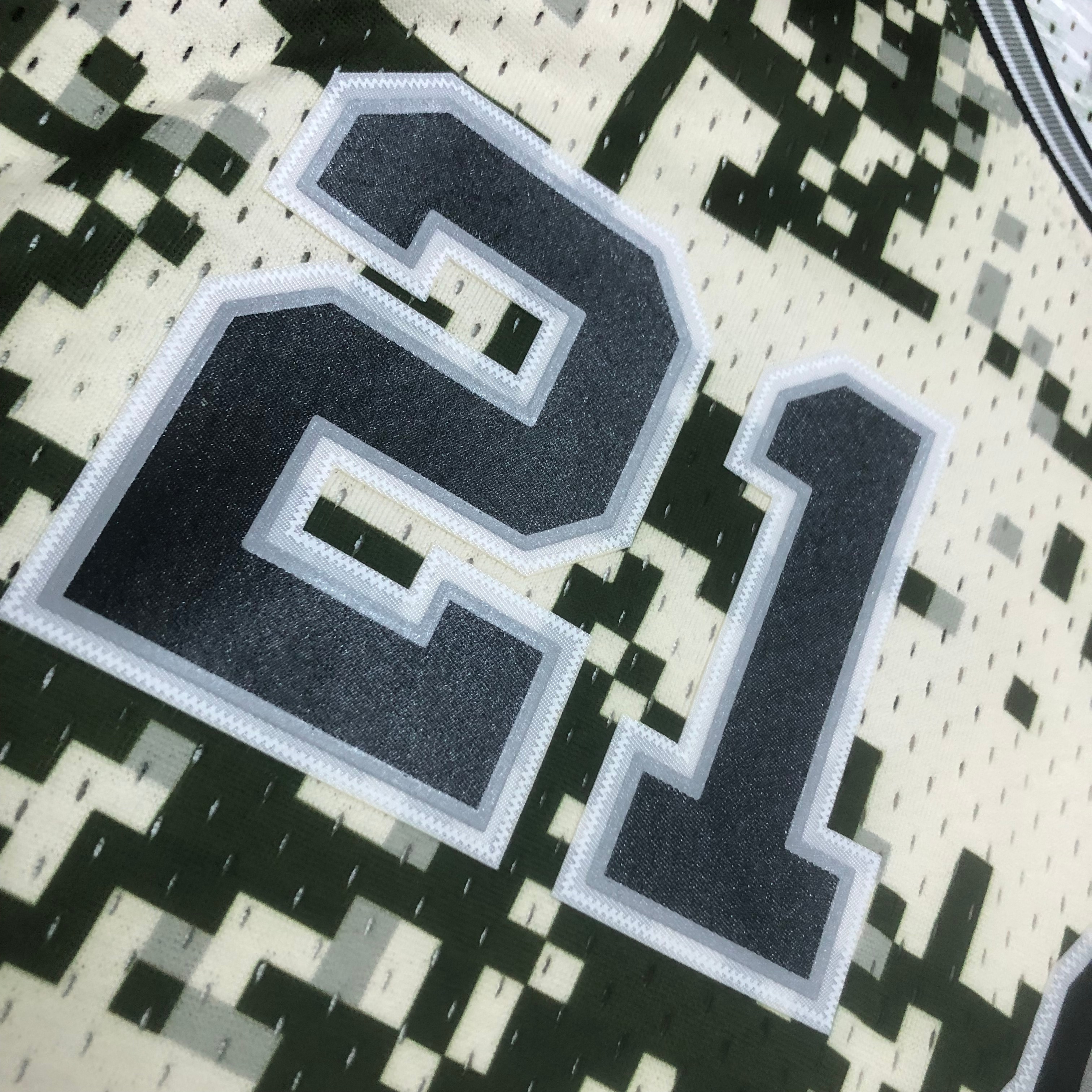 MN Jersey San Antonio Spurs 13-14 Season Camouflage No. 21 Duncan