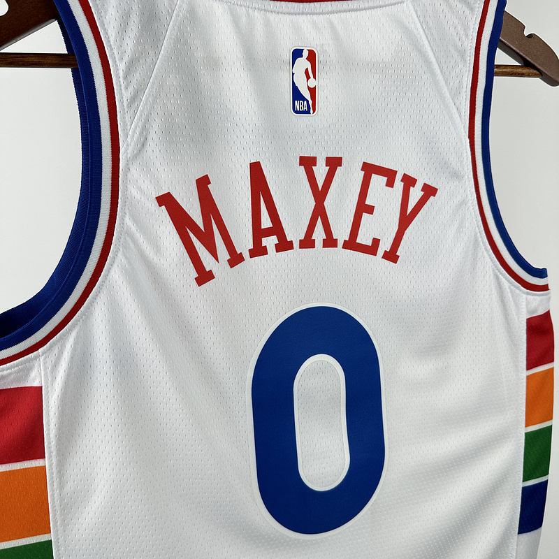 2025 NBA Philadelphia 76ers 0 MAXEY Basketball Jersey