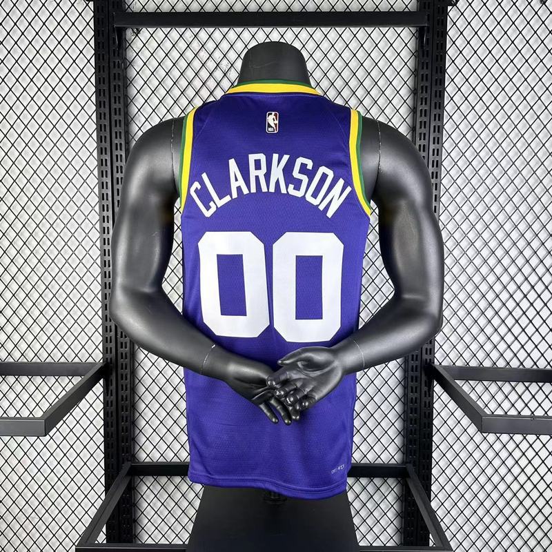 2024 NBA Utah Jazz 00 CLARKSON Basketball Jersey